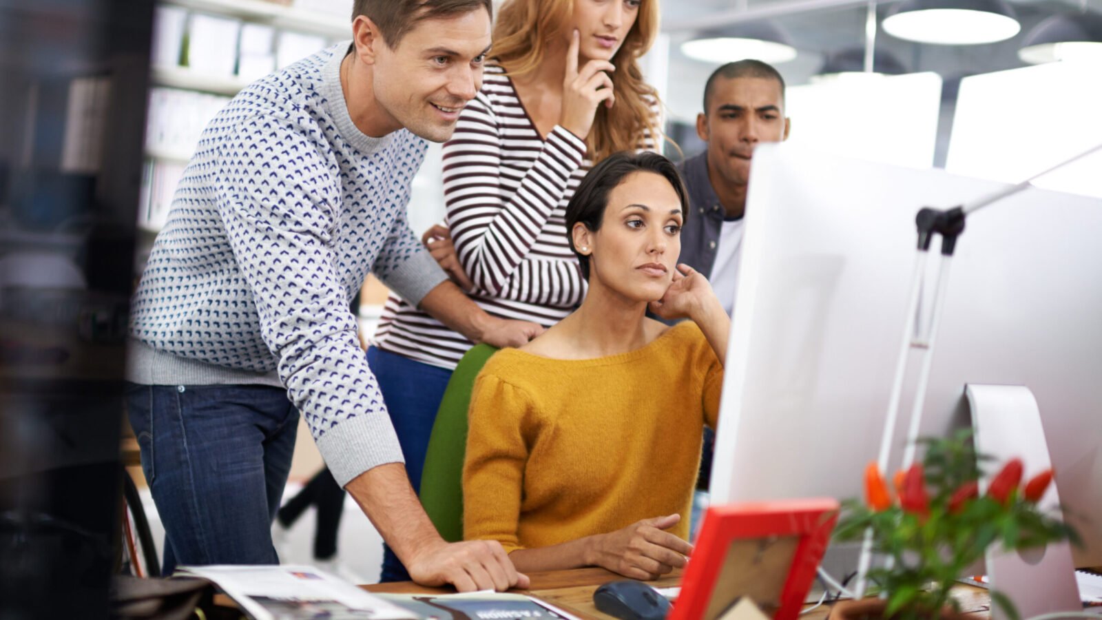 Theyre a focused and professional team. A young team of design professionals having a meeting